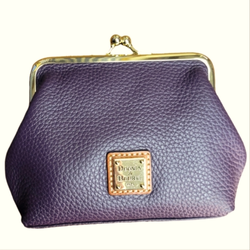 Dooney & Bourke Plum Purple Grain Leather Wallet